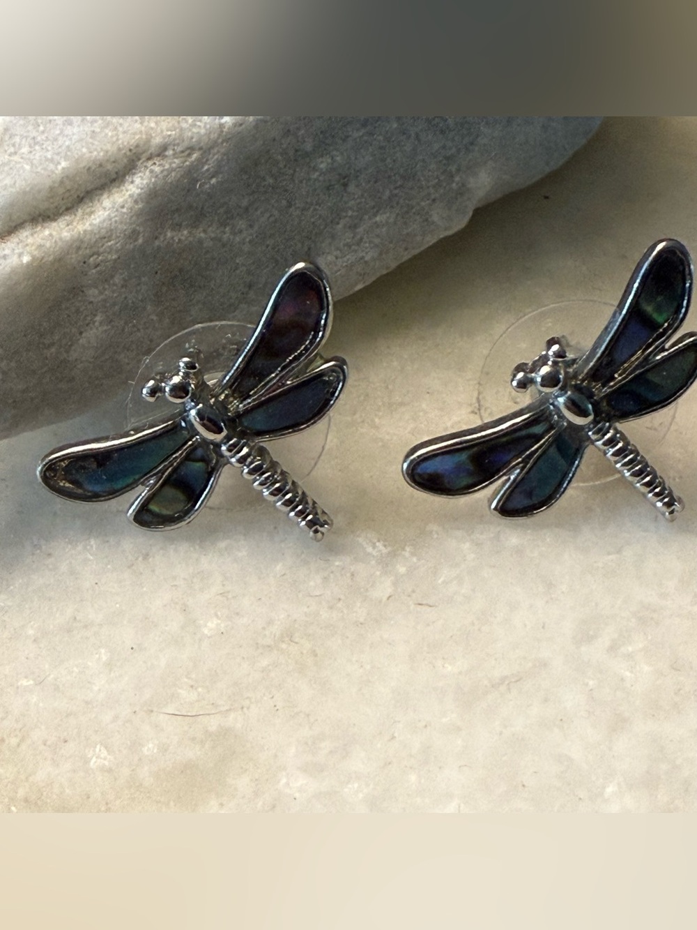 Dragonfly Abalone Silver Stud Earrings
NWOT